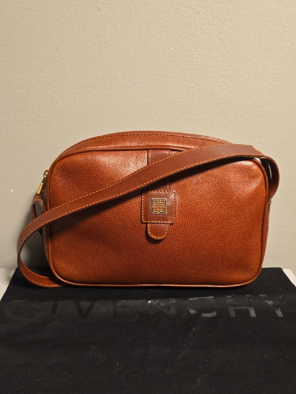 Givenchy Brown/Burgundy Leather Crossbody Bag
